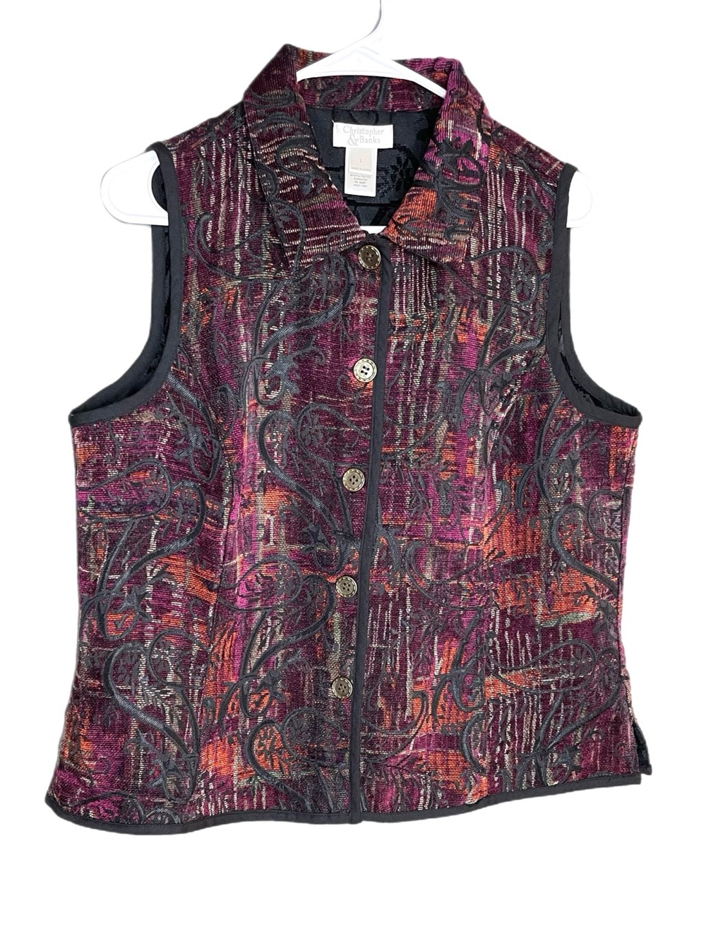 Christopher & Banks Button Up Vest Women’s Size Large